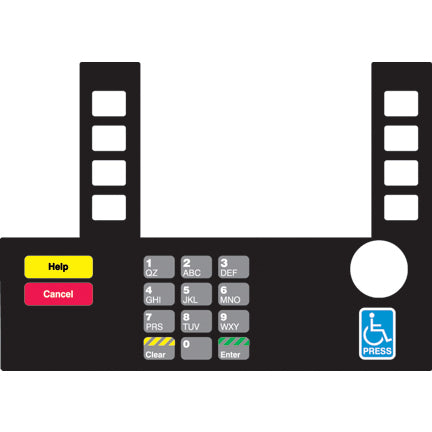 T50038-121A - Overlay, Infoscreen Keypad, Shell