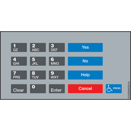 EU03004G016 - Overlay, Crind Keypad, Chevron