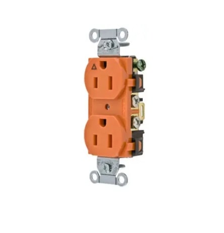 IG15CR - Orange,  15A 125V DPLX RCP